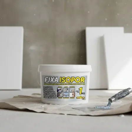 Massa Com Ultra Fixação P/ Colar Isopor/eps Em Telhados 1kg Branco