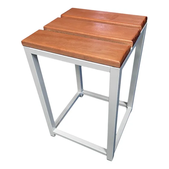 Banco Individual. Tapa De Madera De Deck