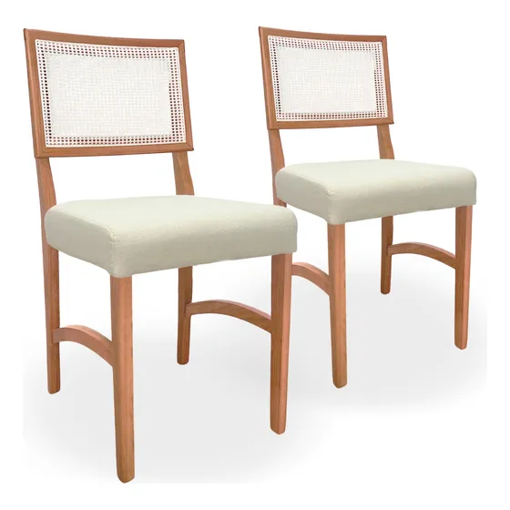 Cadeira Para Mesa De Cozinha Elegante Resistente Luxo Linha Premium Bege Km Móveis & Decor