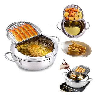 Freidora Tempura Casera Con Control Temperatura Inoxidable Freidora Tempura Casera Con Control Temperatura Inoxidable