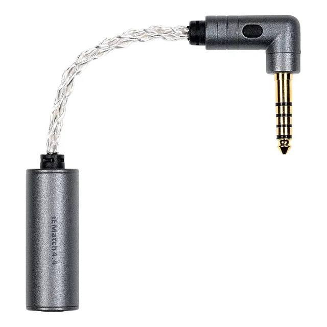 Ifi Iematch - Amplificador De Audio De 4,4 Mm Equilibrado Macho A Hembra, Monitor De Audio, Optimizador/atenuador, Incluye Tapones De Espuma Suave Para Los Oídos Y Bolsa De Viaje