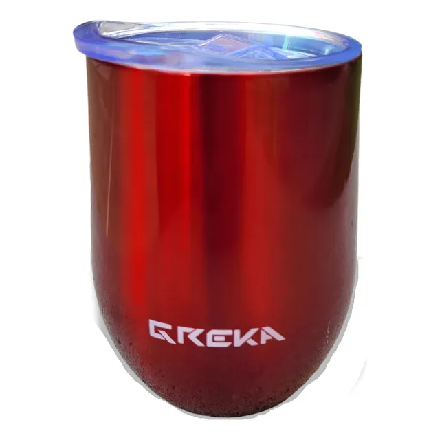 Vaso Termico Cooler 12 Oz Aluminio Tapa Corrediza Greka