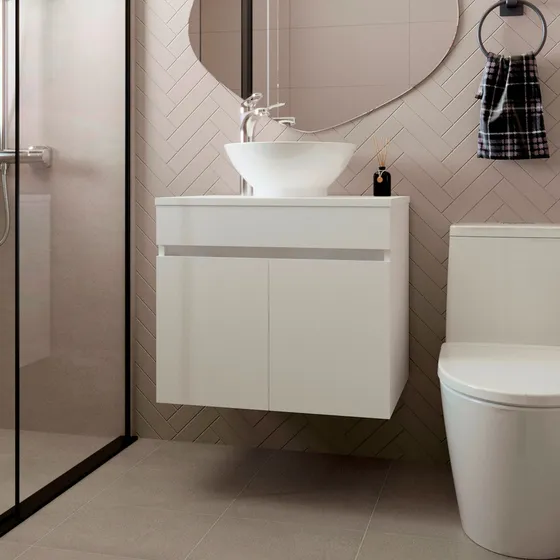 Mueble De Baño Aereo Manchester Rta 51x59x4 Cantidad De Agujeros Para Grifería Un Agujero Bacha Blanco Mueble Blanco