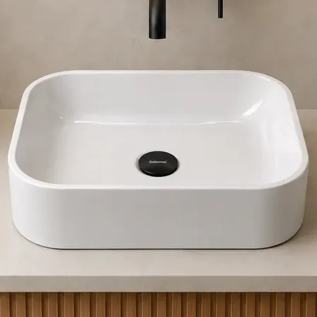 Cuba De Apoio Oxford 37x27cm Branca Banheiro Lavabo Premium Branco Brilhante