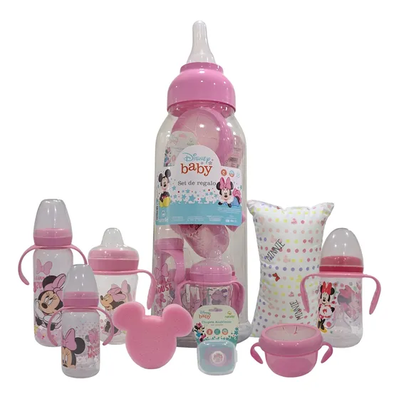 Mamadera Gigante Con Accesorios Minnie Set Bebe De Disney
