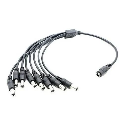 Cable Splitter Pulpo 8 Macho 1 Hembra Dc 12v Cámaras Dvr 1a4