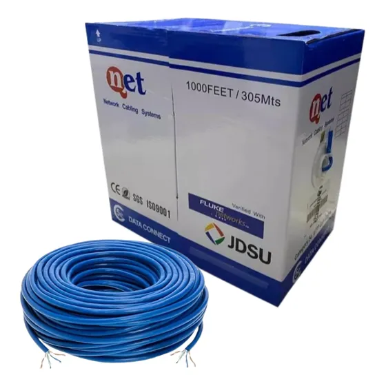 Bobina Cable De Red Cat 5e Aleacion 70/30 Qnet De 305mtrs