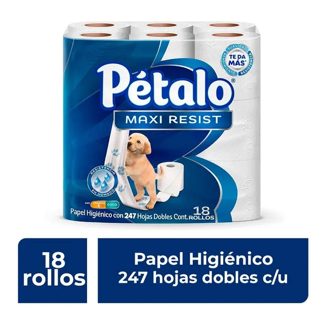 Papel Higiénico Pétalo Maxi Resist 18 Rollos