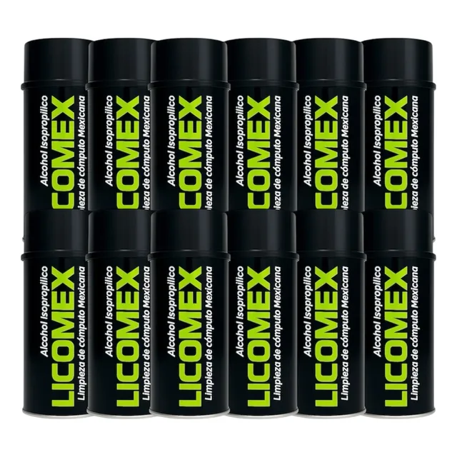 12 Piezas Alcohol Isopropílico En Aerosol Licomex 440ml C/u