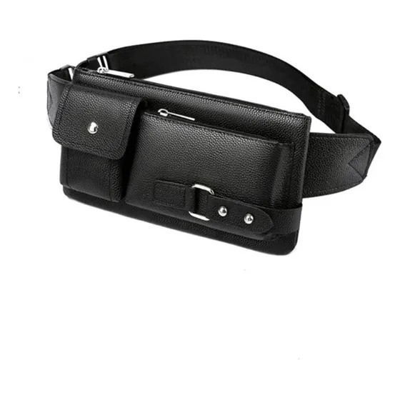 Riñonera Morral Casual Eco Cuero Cuerina Unisex Hebillas 1 