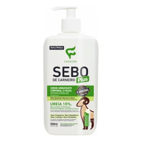 Sebo Carneiro Fashion Creme Hidratante Corporal Facial 500ml Fashion Cosméticos