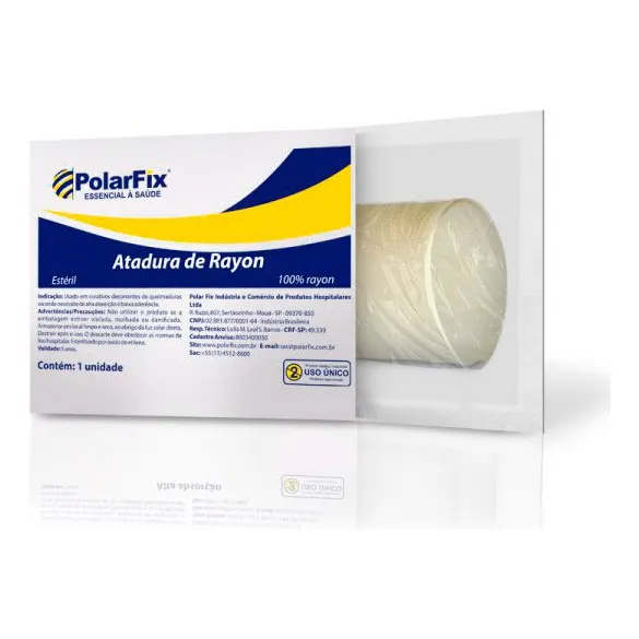 Atadura De Rayon Curativo Não Aderente 7,5cm X 5m - 5 Unid