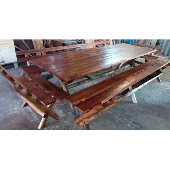 Mesa Rústica Para Quincho Y Jardín.