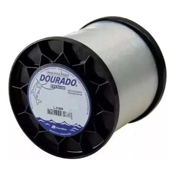 Linha Nylon Pesca Dourado Premium 500gr 0,80mm 835 Metros Cor Branco