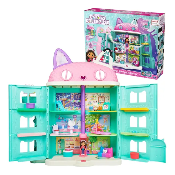 Casa De Munecas Gabbys, Casa De Munecas Perfecta Con 15 P...