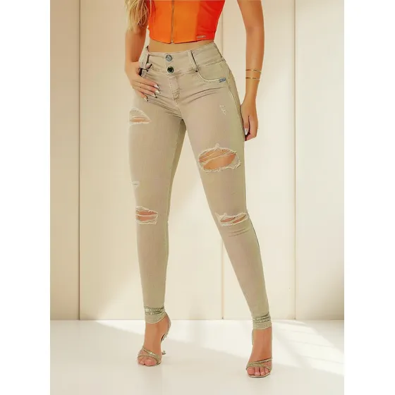 Calça Feminina Cigarrete Jeans Lycra Bojo Pit Bull Orignal 
