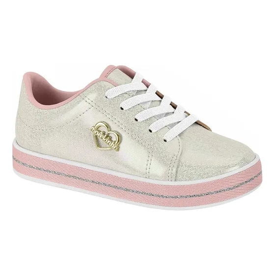 Tenis Baby Molekinha Meninas Conforto Macio Leve Glitter
