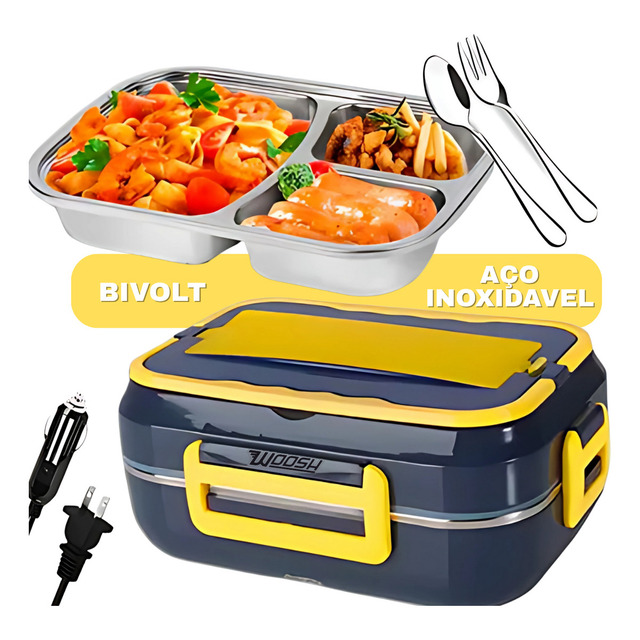 Marmita Inox Cor Azul-escuro Tomada Woosh De Aluminio Repartição Em Inox