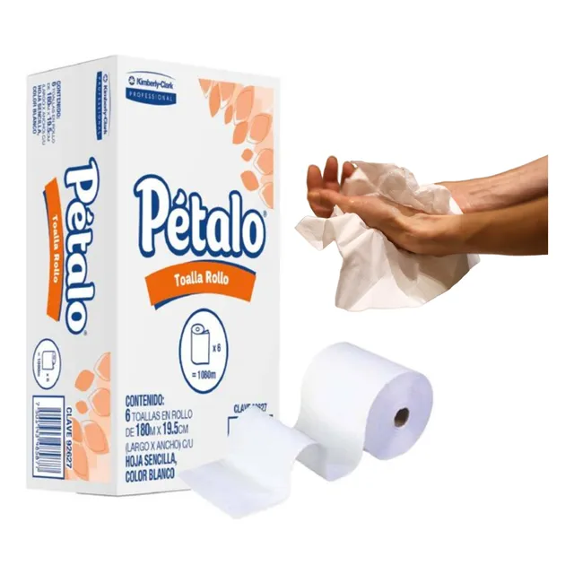Toalla De Papel Rollo Pétalo Kimberly-clark 6 Rollo 180m C/u