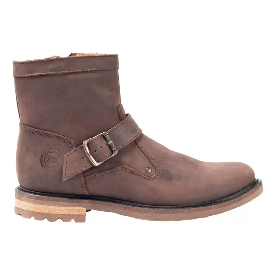 Botin Bota Hombre Piel  Siete Leguas 7004 Biker Café Cierre 