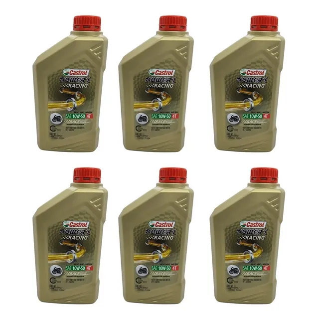 Caja 6 Aceite Castrol Power 1 10w50 4t Sintetico Rs - Fas 