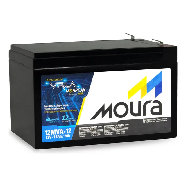 Batería Recargable Sellada 12v 12ah Moura 12mva12 Ups Alarma