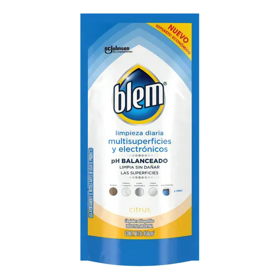 Limpiador Multisuperficies Y Electrónicos Blem Citrus 450ml