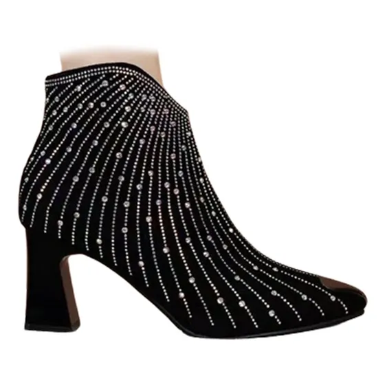 Botas Martin De Mujer Tacones Botines Xie Pedrería 2023