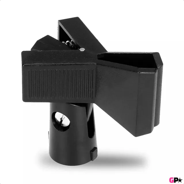 Pipeta Para Microfono Universal Plastico Con Rosca Regulable Color NEGRO PINZA
