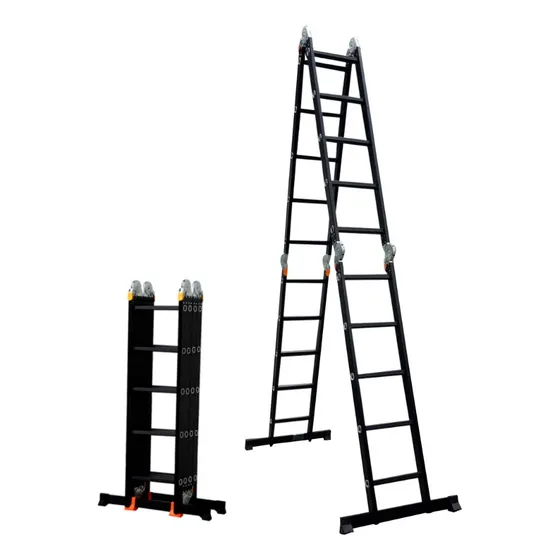 Escalera Profesional Heavy Duty 5,7mt 20 Peldaños Negra
