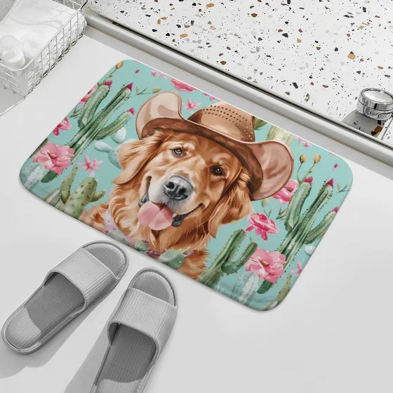 Mob O Alfombra Baño Golden Retriever Antideslizante Para 16