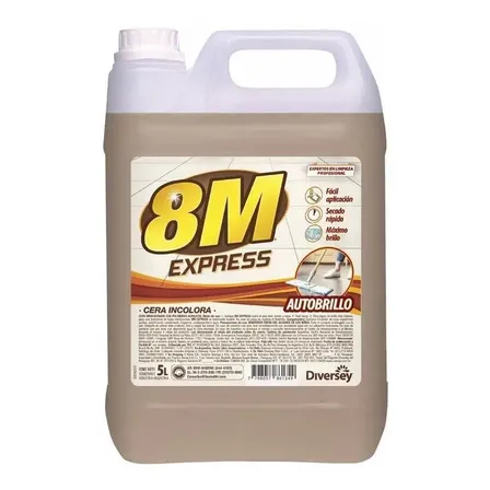 Cera Incolora 8m Express Autobrillo Para Pisos 5 Litros