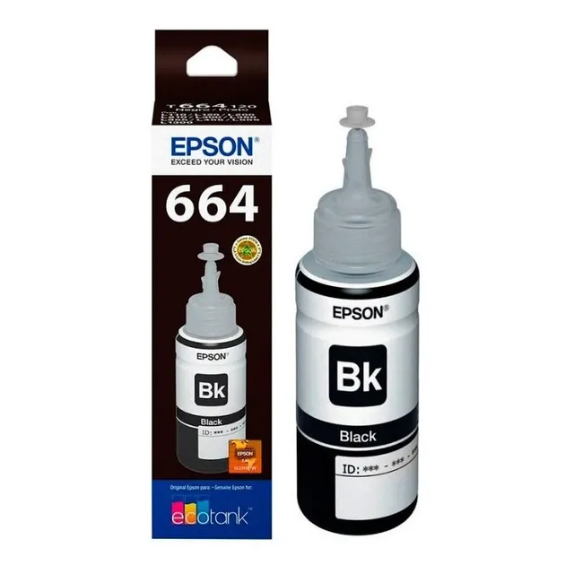 Botella Tinta Epson Original T664120 Negro L380 L395 L495