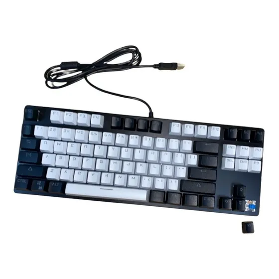 Teclado Usb Mecanico K550 Blanco Y Negro Edicion Normal