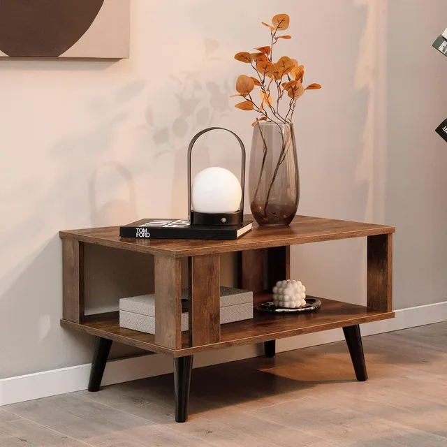 Mesa De Centro Pequeña, Rústica - Modelo Brown