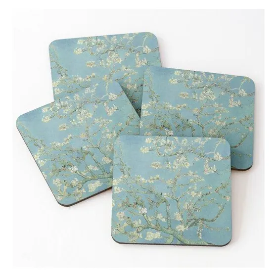 Set Posavasos Cuadro De Vincent Van Gogh - Almendro En Flor 