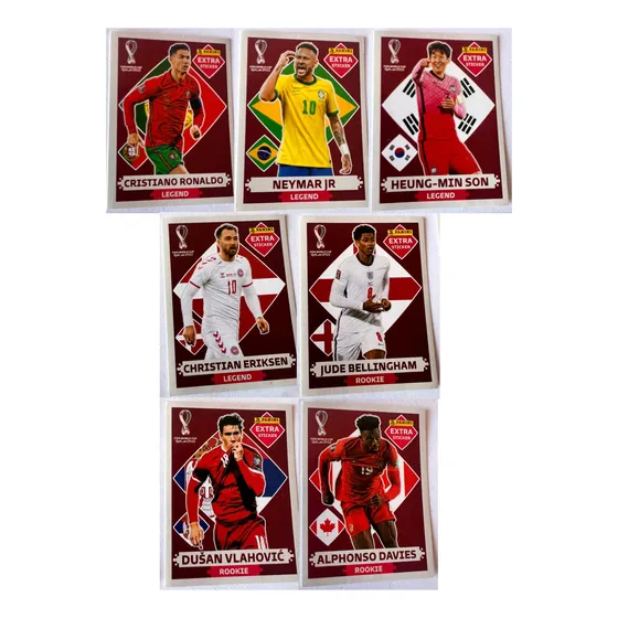 Pack De 7 Extrastickers Base Álbum Mundial Qatar 2022 Panini