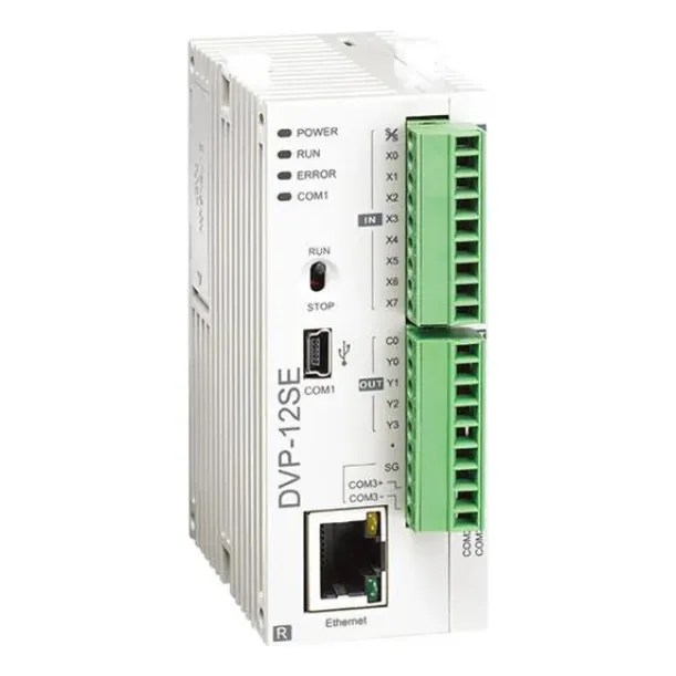 Plc Delta, 8 In, 4 Salidas Relevador, Dvp12se11r Ethernet