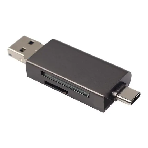 Otg Leitor De Cartão Usb 2.0 Type C Sd Micro Sd Promoção 