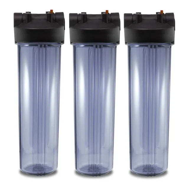 3 Unidad Agua Maxima Para Toda Casa 20 X 4.5  Carcasa Filtro