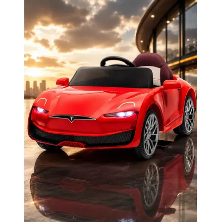 Carrinho Elétrico Infantil 12v Bang Toys Vermelho Conversível Usb Bluetooth Modo Balanço Pedal Controle Remoto Música Sons Bivolt
