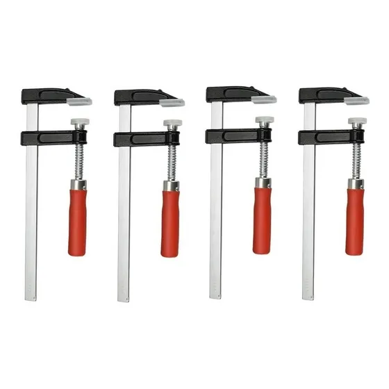 Pack X4 Prensa Sargento Tipo F Carpintería 200x50mm Abrazade