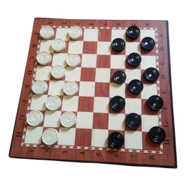  Juego De Mesa Damas China Tablero Fichas 33 X 33cm