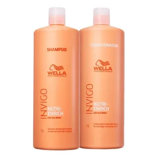 Kit Wella Invigo Nutri-enrich Shampoo E Condicionador 1l Kit Wella Invigo Nutri-enrich Shampoo E Condicionador 1l