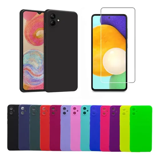 Funda Para Samsung Galaxy A06 Protector Silicona Case + Glas