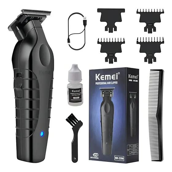 Cortadora De Cabello/barba Kemei 2299 Profesional Con Cuchil