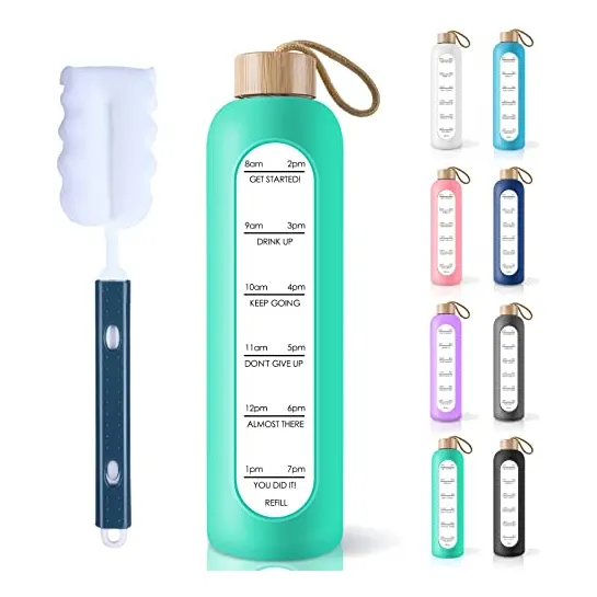 Probttl 32 Oz Borosilicate Agua Botella Con Zm46r
