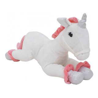 Unicornio De Pelúcia Com Olhos Bordados 40cms Unicornio De Pelúcia Com Olhos Bordados 40cms