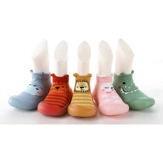 Genial Medias Para Bebe Con Suela Zapatos Anti Deslizante 