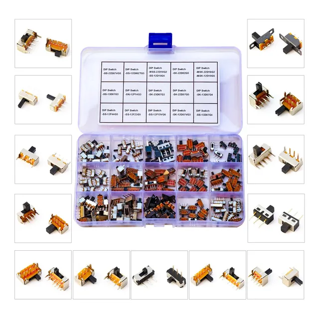 Kit Surtido De Interruptores Deslizantes, Mini Panel De Micr